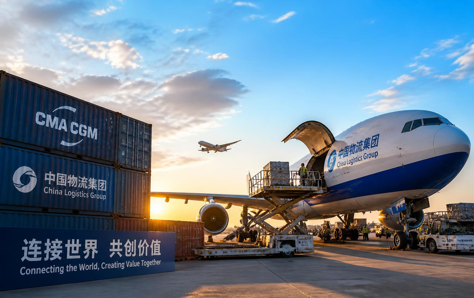 AirBridge cargo aircraft being loaded for an international shipment