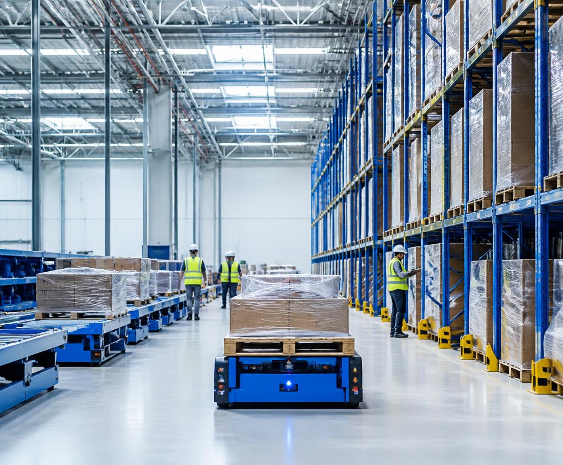 Organized cargo warehouse operated by logistics professionals